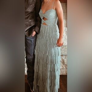 Gianni Bini Metallic Teared Dress